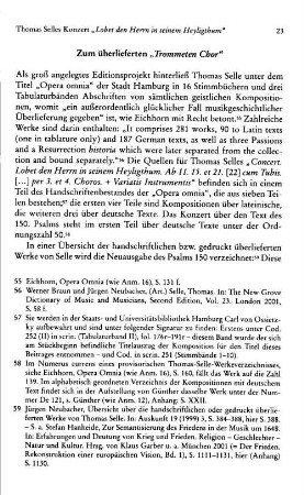 Zum überlieferten "Trommeten Chor"
