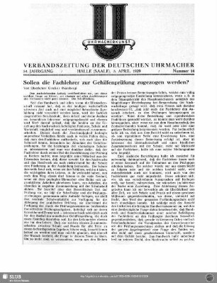 Sollen Fachlehrer zur Gehilfenprüfung zugezogen werden?