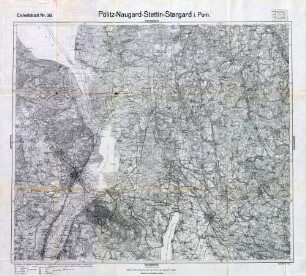 Reichskarte: Einheitsblatt 38 Pölitz-Naugard-Stettin-Stargard i. Pom.