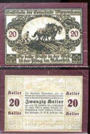 Wippenham, Oberösterreich 20 Heller
