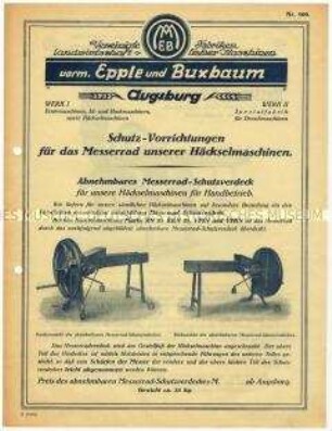 Schutzvorrichtungen für Häckselmaschinen