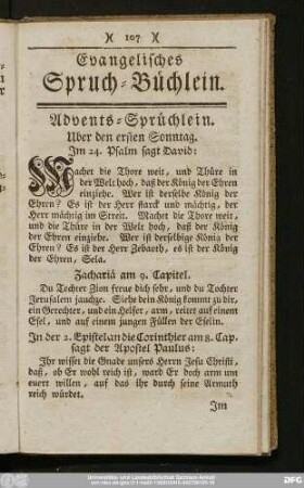 Evangelisches Spruch-Büchlein.