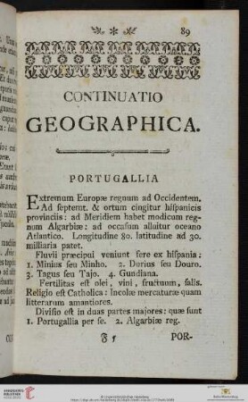 Continuatio Geographica