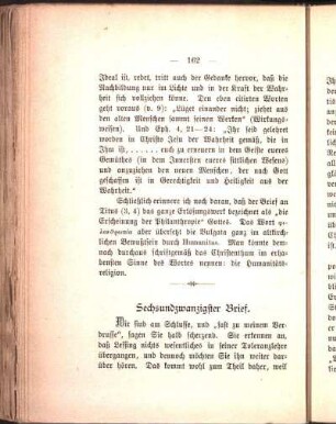 Sechsundzwanzigster Brief.