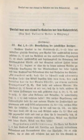 121-137 Paulus war nur einmal in Galatien vor dem Galaterbrief : II.