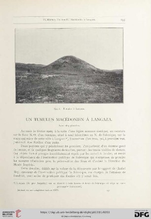 Un tumulus Macédonien à Langaza