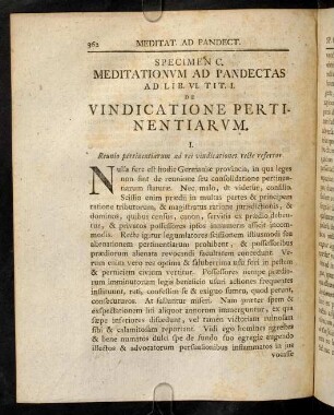 362-373, Sp. 100. De Vindicatione pertinentiar