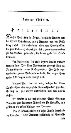 Zehnter Abschnitt. Hofgeismar.