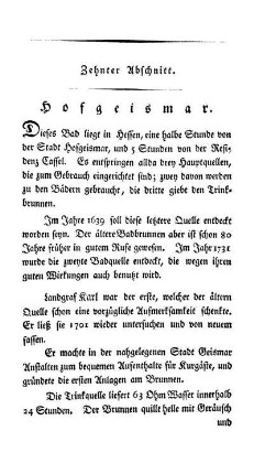 Zehnter Abschnitt. Hofgeismar.