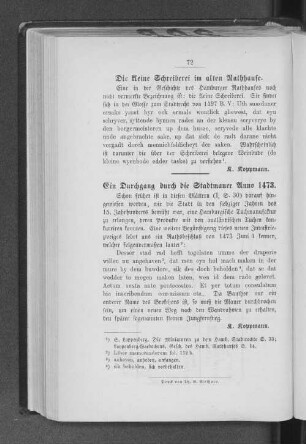 Die kleine Schreiberei im alten Rathhause.