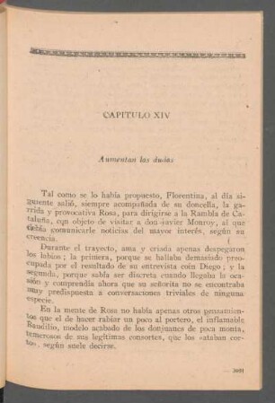 Capítulo XIV - Aumentan las dudas