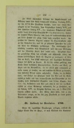 61. Ausbruch der Revolution. 1789