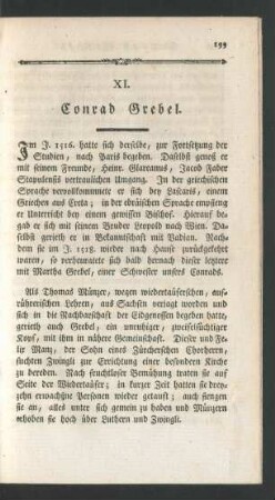 XI. Conrad Grebel.