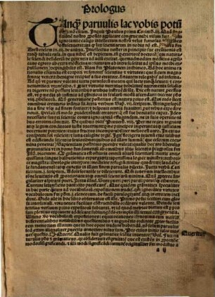 ... pars doctrinalis Alexandri, Prima
