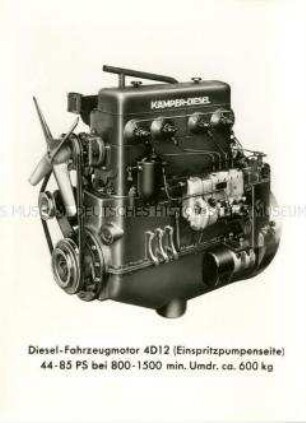Foto von einem Fahrzeug-Dieselmotor von der Firma Kämper