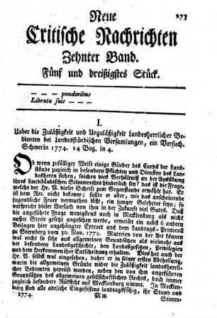 Fünf und dreißigstes Stück.