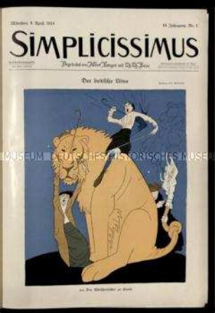 Satirische Wochenzeitschrift Simplicissimus. 19. Jahrgang 1914