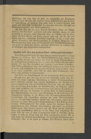 Quellen und Ziel des proletarischen Bildungsbedürfnisses