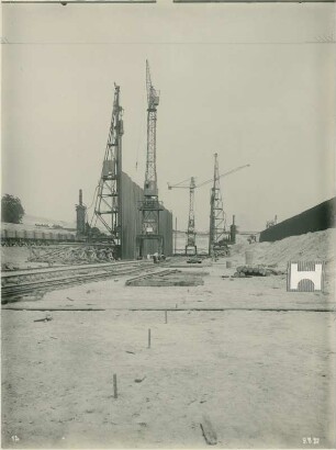 Schleuse Hünxe im Lippe-Seitenkanal, Deutschland, 1927