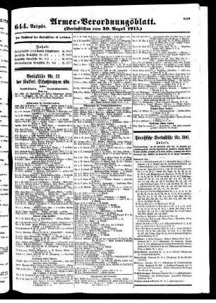 644. Ausgabe. Freitag, 20. August 1915
