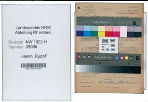 Entnazifizierung Rudolf Hamm , geb. 03.11.1920 (Koch)