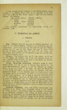 B. Beschreibung der Erdtheile