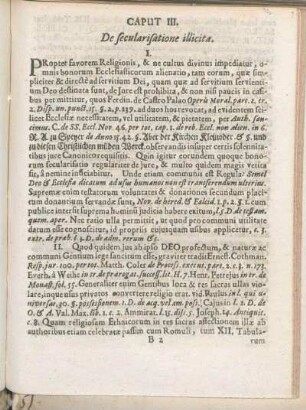 Caput III. De secularisatione illicita.