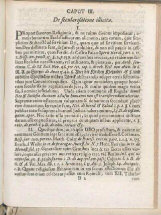 Caput III. De secularisatione illicita.