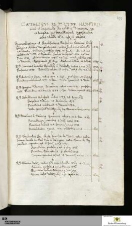 [Gabriel Bucelin]: Catalogus Reverendissimorum Patrum et Fratrum