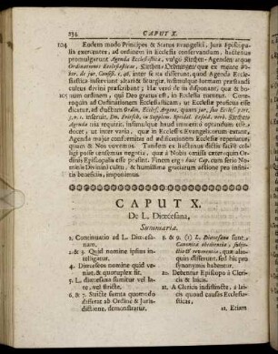 Caput X. De L. Diœcesana.