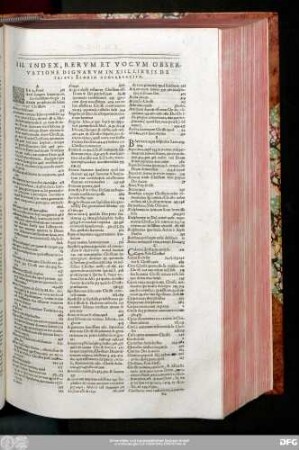 III. Index, Rerum Et Vocum Observatione Dignarum In XIII. Libris De Tribus Elohim Occurrentium.