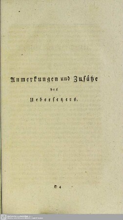 Anmerkungen und Zusätze des Uebersetzers