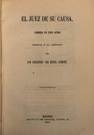 El Juez de su causa