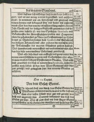 Das 12. Capitel. Von dem Gesatz Gottes.