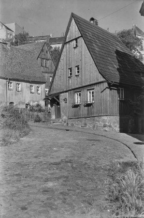Bautzen. Blick auf das Hexenhäusel