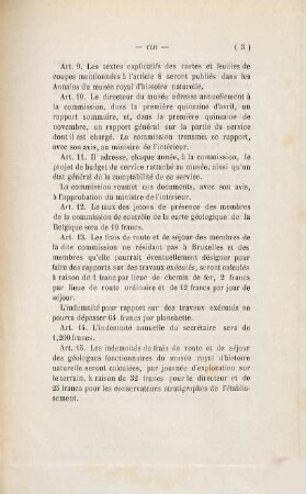 Réorganisation des services de la carte géologique