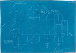 Paulus-Kirche und Pfarrhaus, Friedenshütte: Dachausmittelung und Details der Dachkonstruktion 1:100