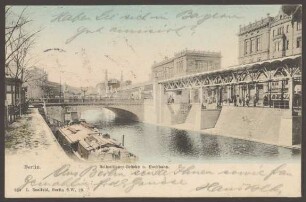 Ansichtskarte „Bellealliance-Brücke u. Hochbahn“, Hallesches Tor