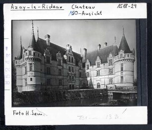 Azay-le-Rideau (Indre et oire), Schloss, Baubeginn 1518. Nordostansicht