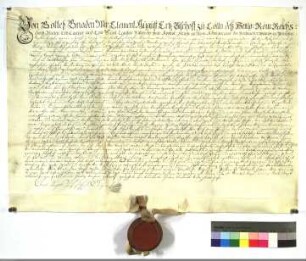 Clemens August, Erzbisch. v. Cöln u. Deutschmeister, ernannt Ernst Hartmann v. Diemar zum Statthalter der Ballei Hessen.