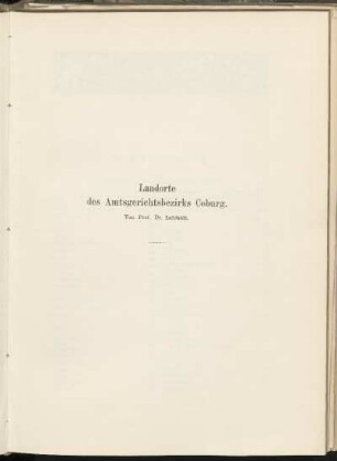 Landorte des Amtsgerichtsbezirks Coburg.