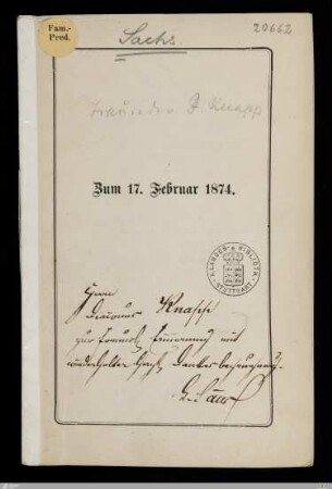 Zum 17. Februar 1874