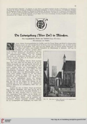 25: Die Ludwigsburg (Alter Hof) in München : eine baugeschichtliche Studie