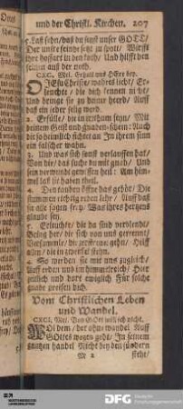 Vom Christlichen Leben und Wandel.