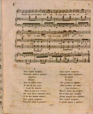 Sans argent comptant : tyrolienne ; paroles de M.r Edouard Monnais ; [pour 1 voix avec pianoforte]