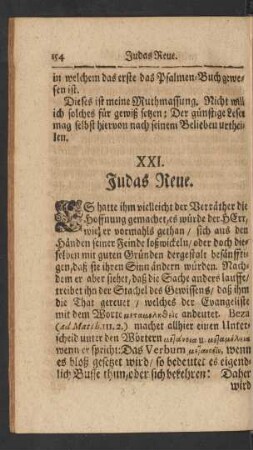 XXI. Judas Reue