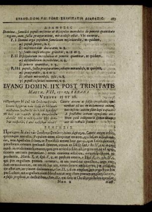 Evang. Domin. IIX Post Trinitatis - Evang. Domin. XI Post Trinitatis