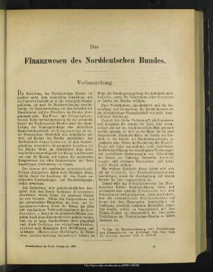 Das Finanzwesen des Norddeutschen Bundes