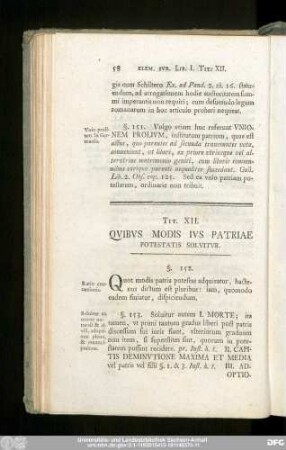Tit. XII. Quibus Modis ius Patriae Potestatis Soluitur.