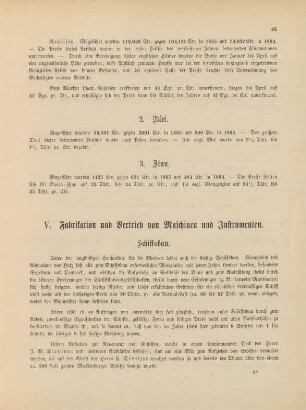 V. Fabrikation und Vertrieb von Maschinen und Instrumenten.